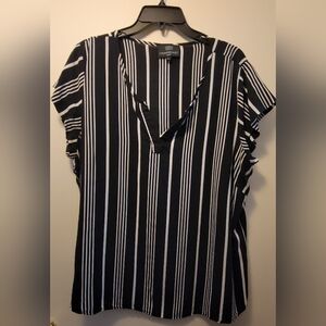 Cynthia Rowley Black and White Striped Women's Top